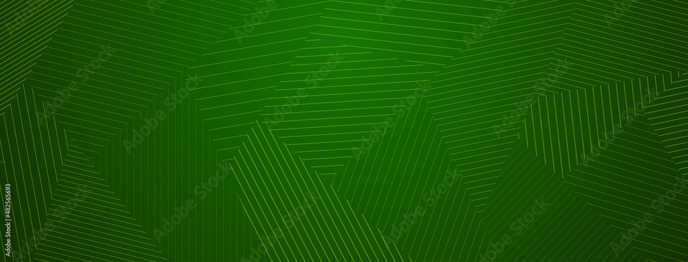 Abstract background of groups of lines in green colors