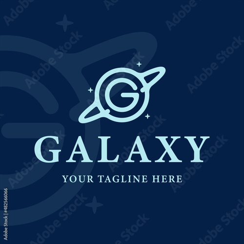 initial letter g icon modern logo vector illustration template graphic design. galaxy sign and symbol for company