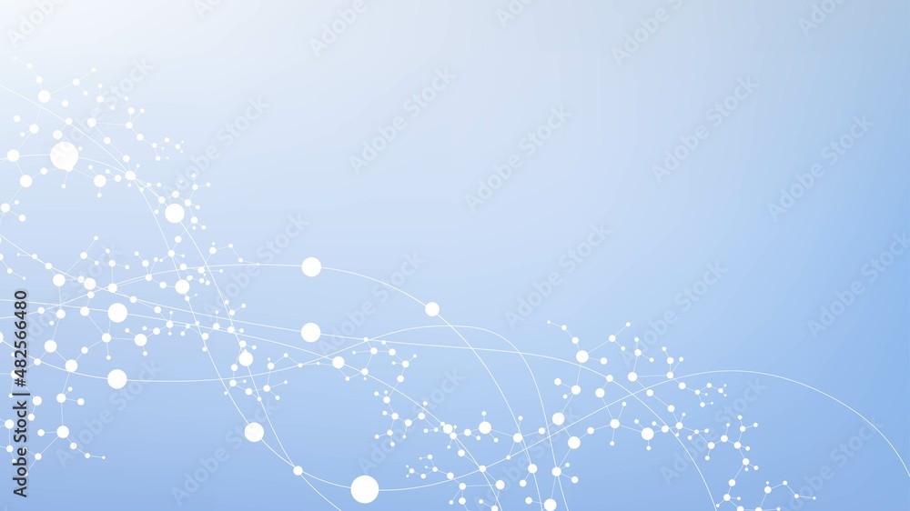 Structure molecule and communication. Dna, atom, neurons. Scientific concept for your design. Connected lines with dots. Medical, technology, chemistry, science background. illustration. Structure molecule and communication. Dna, atom, neurons. Scientific concept for your design. Connected lines with dots. Medical, technology, chemistry, science background. illustration.