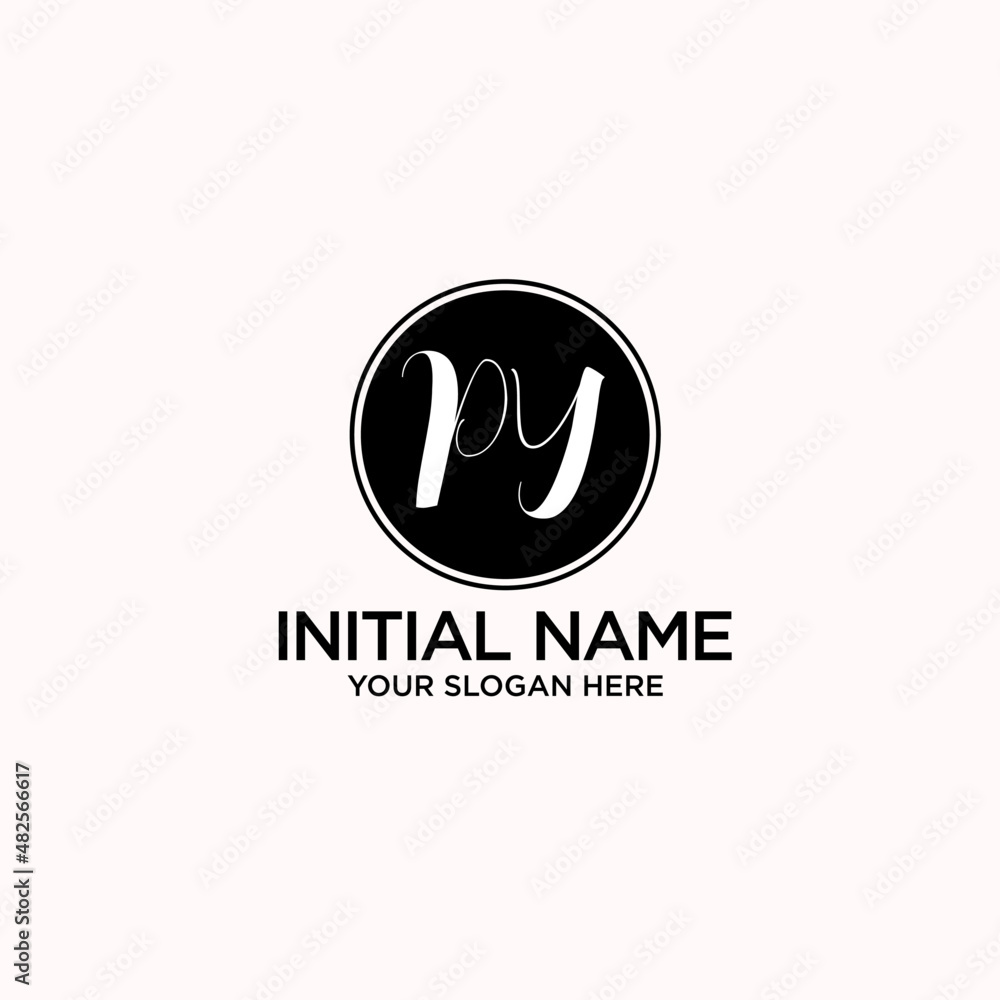 PY monogram logo template vector PY monogram logo template vector