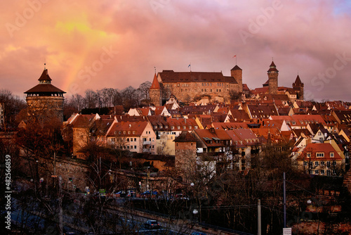 Nuremberg city with castle