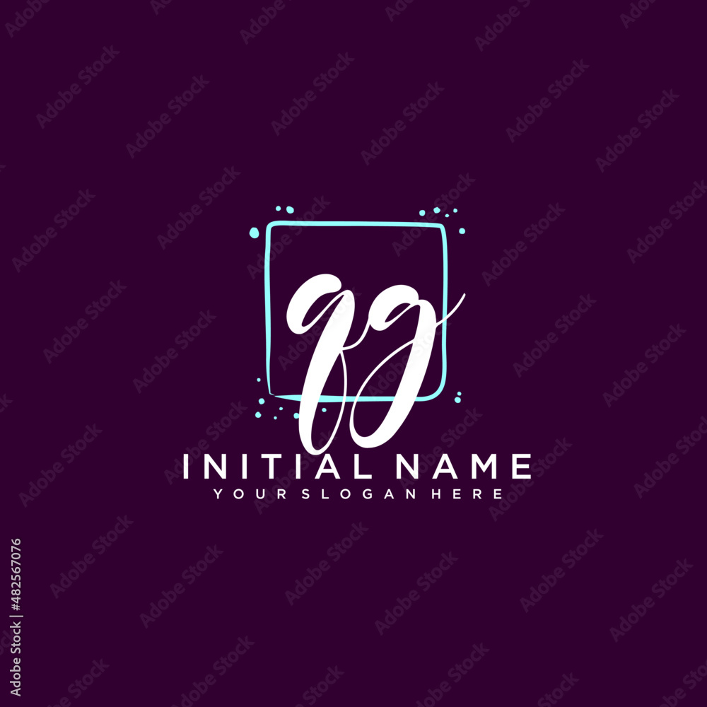 QG monogram logo template vector QG monogram logo template vector