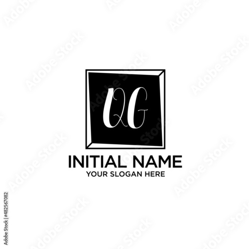 QG monogram logo template vector 