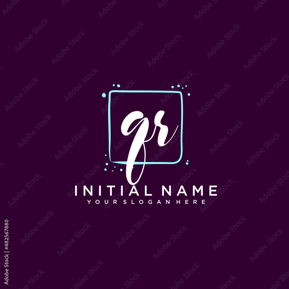 QR monogram logo template vector QR monogram logo template vector