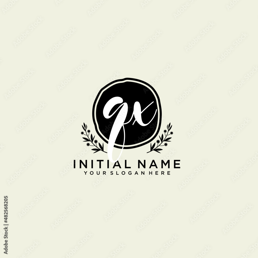 QX monogram logo template vector QX monogram logo template vector