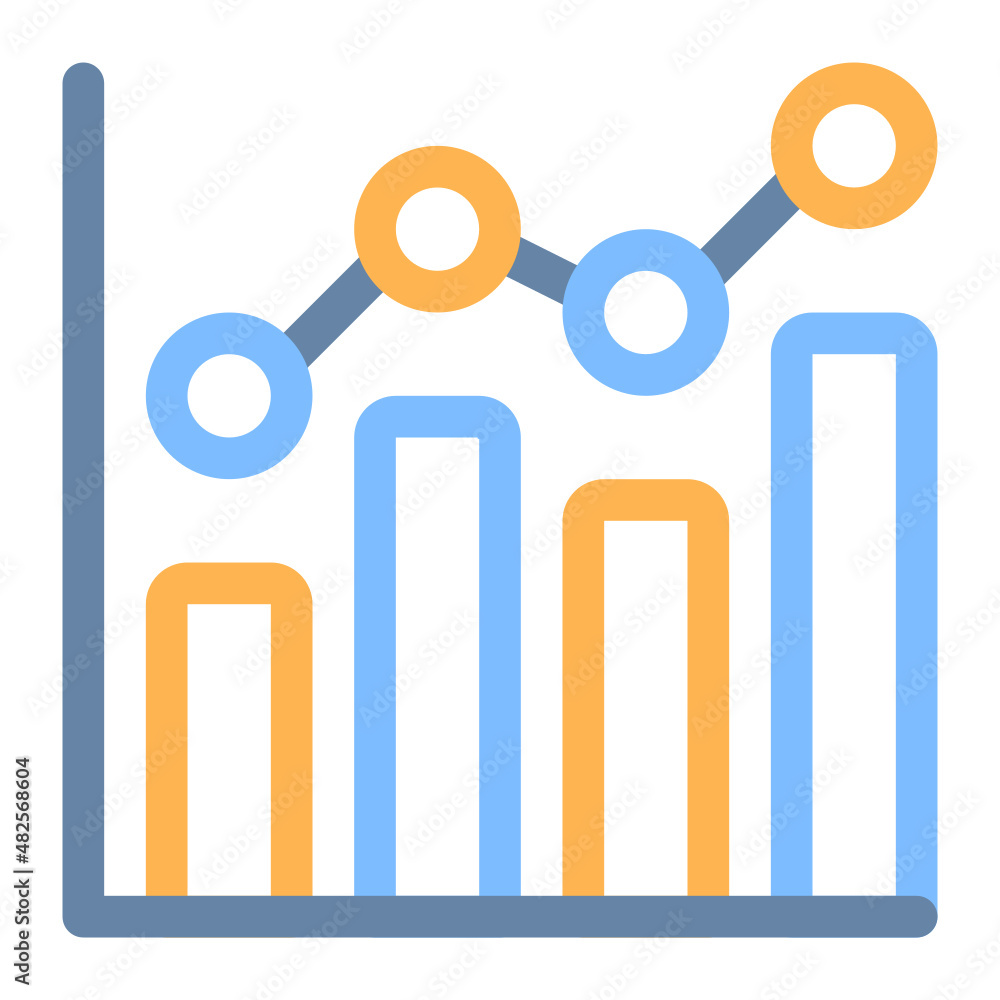 data analytics colored line icon data analytics colored line icon