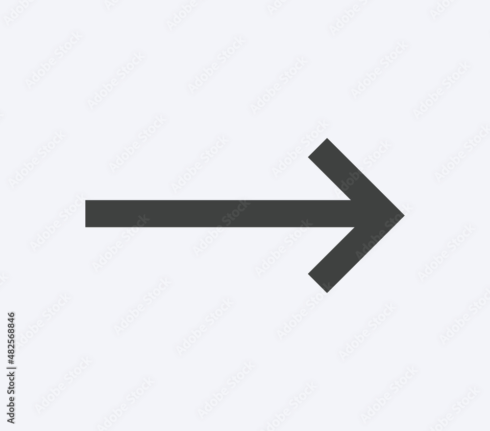 arrow symbol for website or web template. arrow icon vector on white background
