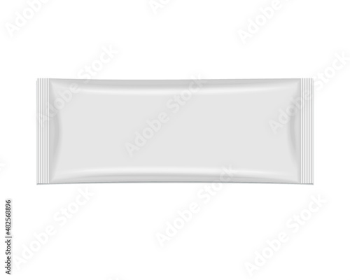 Paper or plastic packaging isolated on a white background