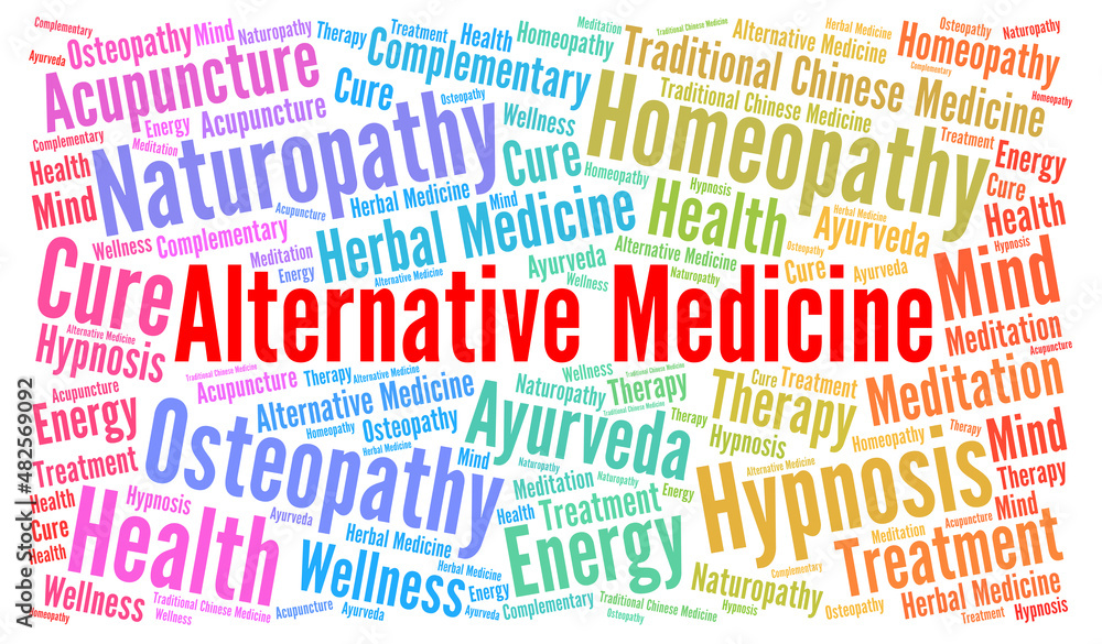 Alternative medicine word cloud illustration Alternative medicine word cloud illustration