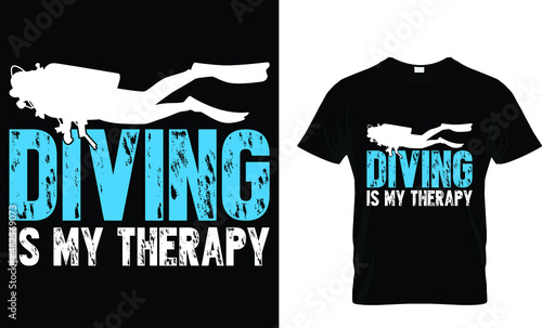 Diving is my therapy - Scuba T-Shirt