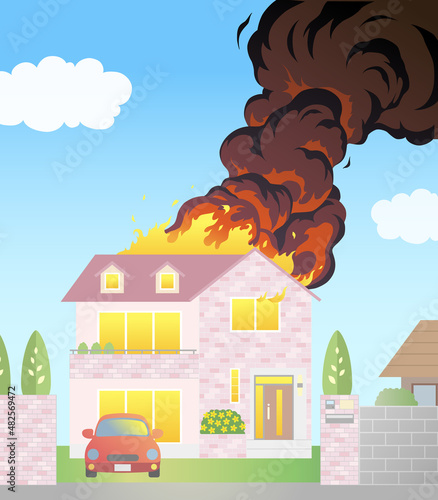 火事　火災　家