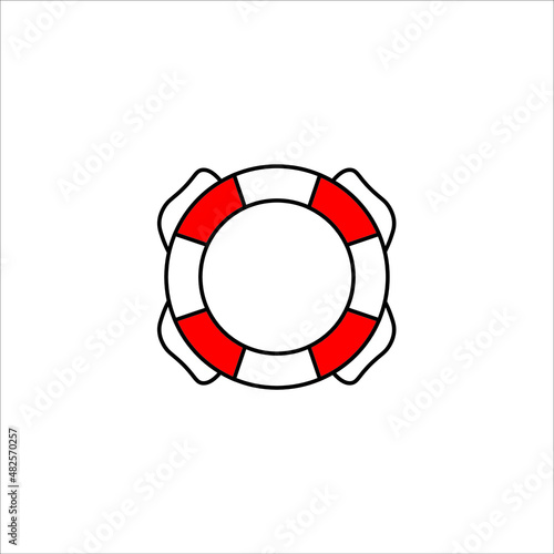 lifebuoy icon, vector, illustration, 10 eps