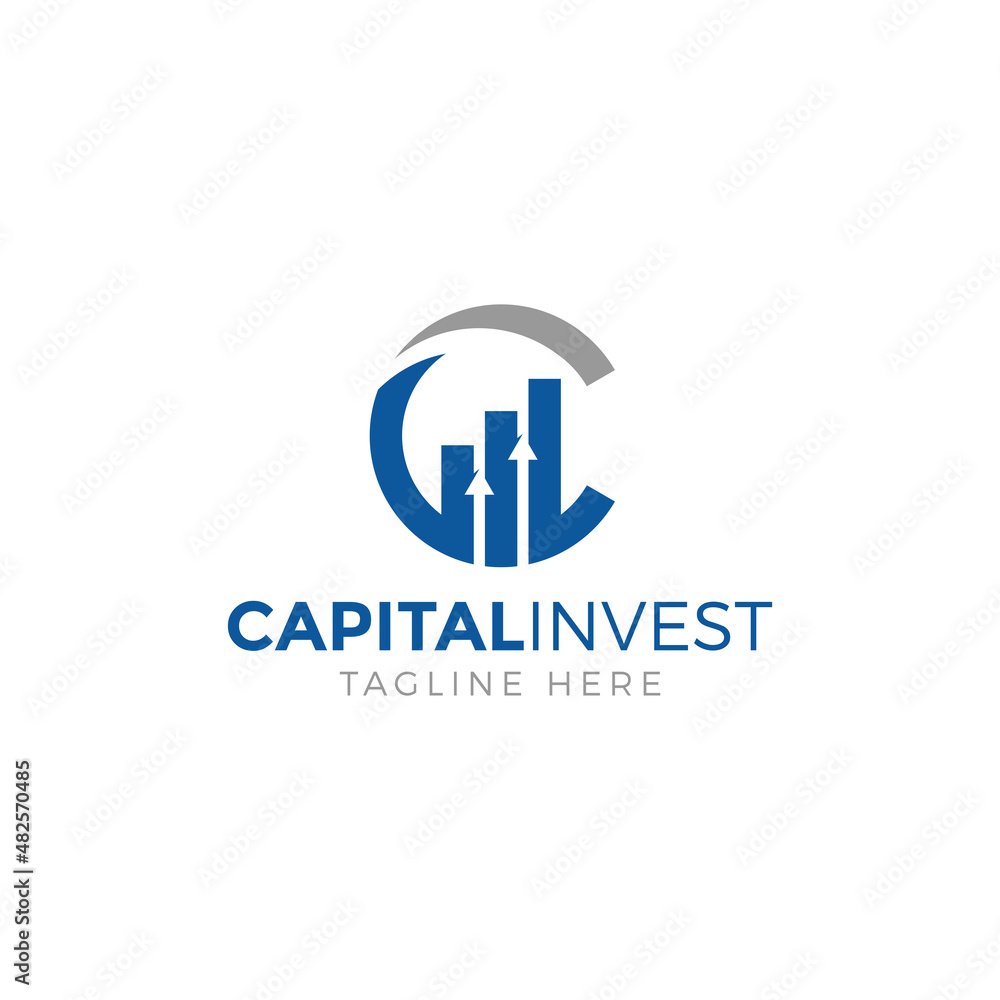 Letter c Capital logo, capital finance investment logo design vector Letter c Capital logo, capital finance investment logo design vector