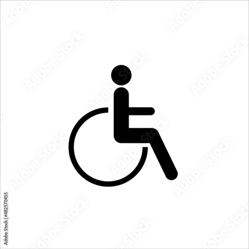 disabled icon, vector, illustration, 10 eps