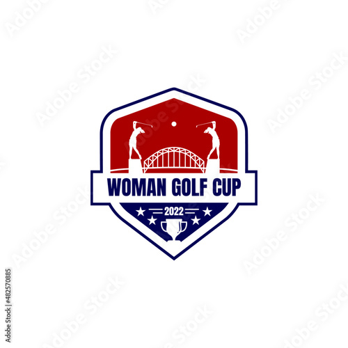 Golf woman cup competition logo