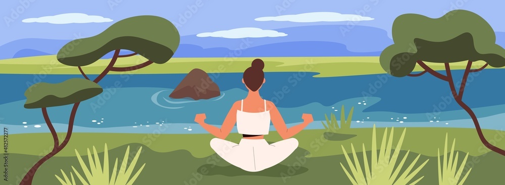 People Relax Flat Background