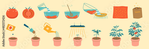 Agriculture Work Flat Set