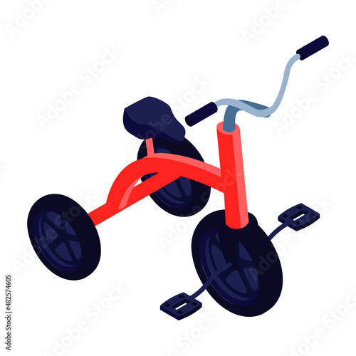 Isometric Tricycle Icon