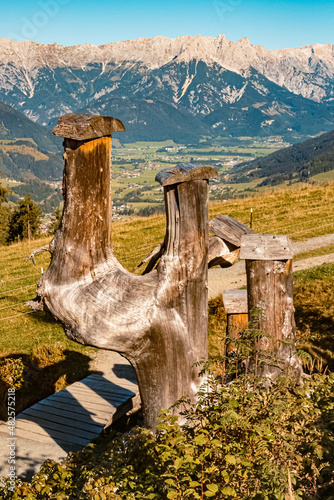 Beautiful alpine summer view at the famous Asitz summit  Leogang  Salzburg  Austria