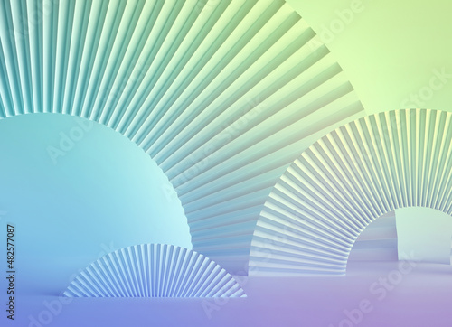 3d render  abstract pastel colorful background