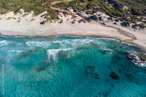 Sardegna: Aglientu, veduta aerea della Spiaggia di Rena Majore