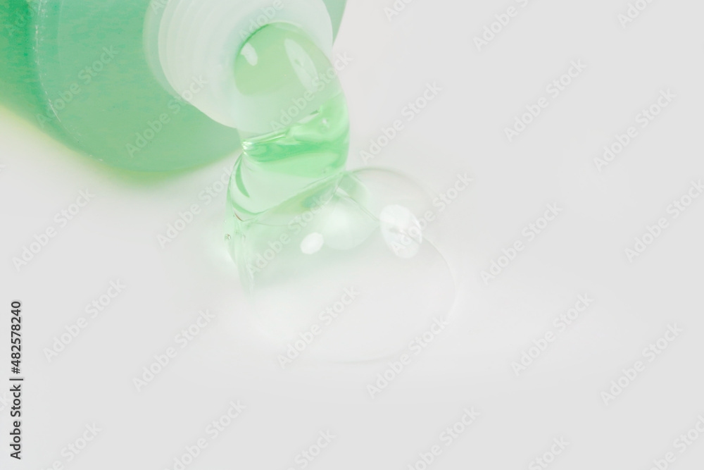 Close up image of cosmetic tube with squezzed gel Close up image of cosmetic tube with squezzed gel