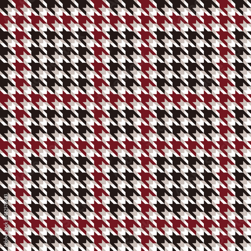 Houndstooth Check Digital Papers, Seamless Patterns, Geometric Design Illustration, 12 inches