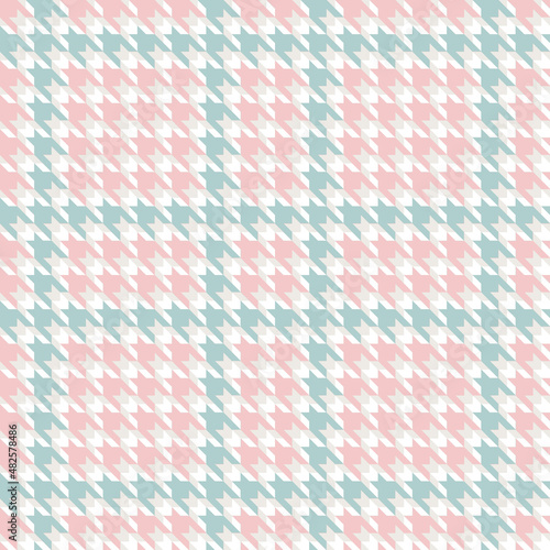Houndstooth Check Digital Papers, Seamless Patterns, Geometric Design Illustration, 12 inches