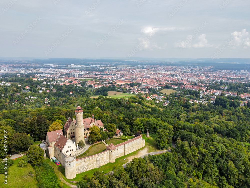 Luftaufnahme der Burg Altenburg in Bamberg