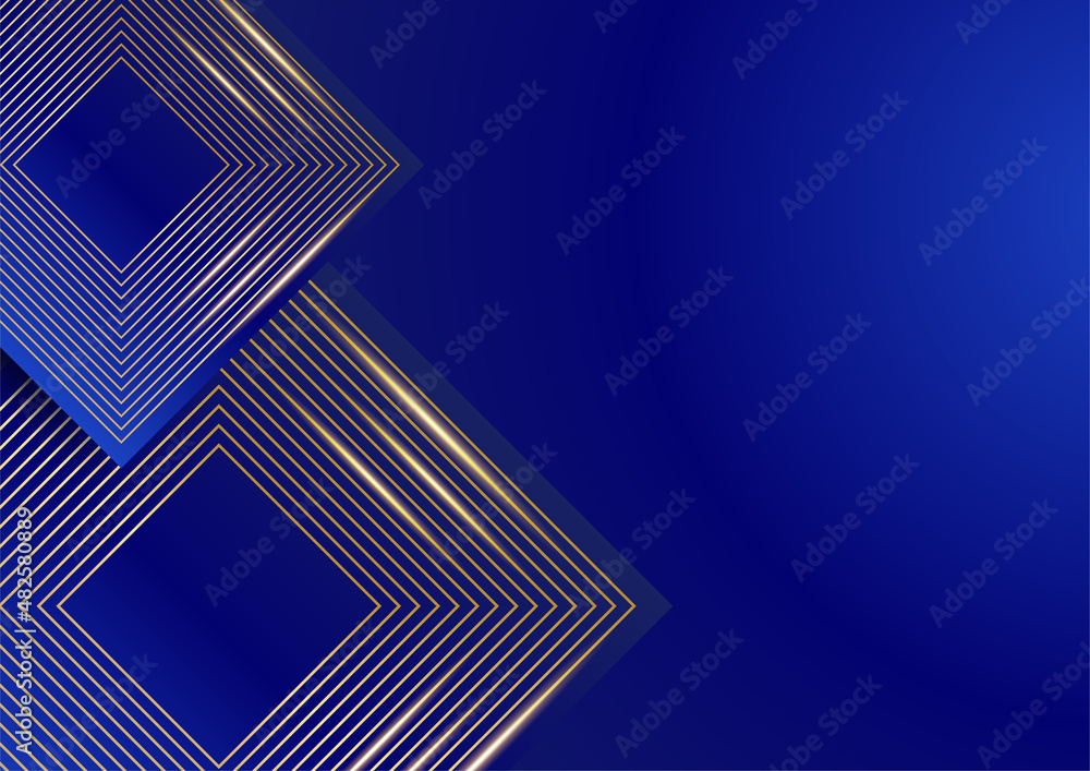 Abstract line golden blue cover design background Abstract line golden blue cover design background