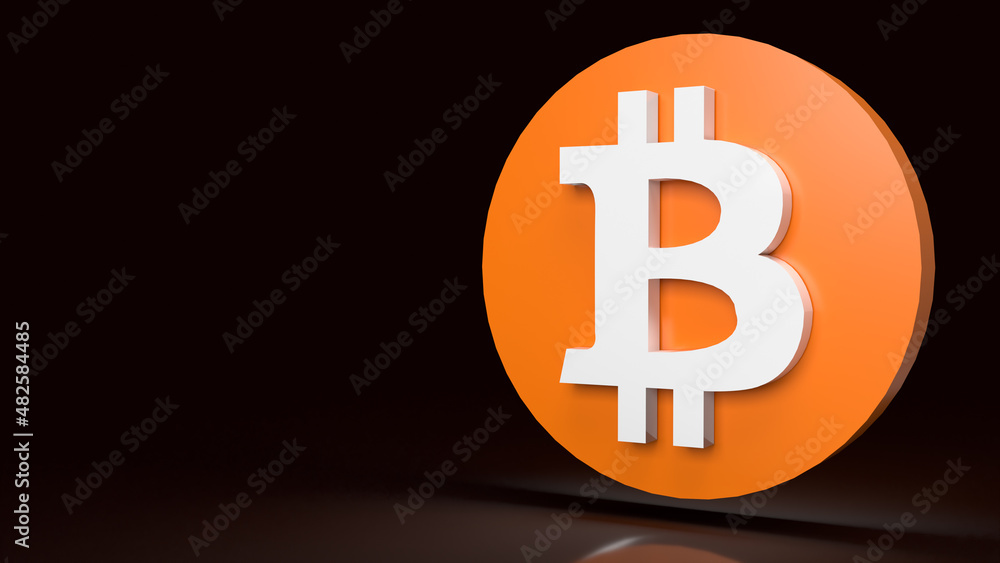 The bitcoin symbol for crypto currency or business concept 3d rendering The bitcoin symbol for crypto currency or business concept 3d rendering
