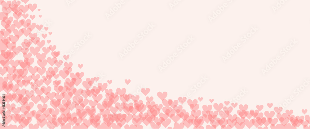 Hearts with copy space. Valentines day concept.