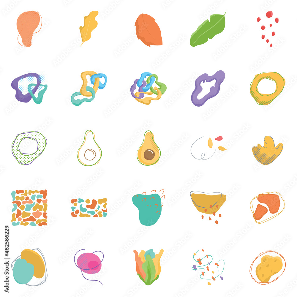 Collection Of Abstract Handdrawn Organic Shapes Elements with Multicolored Fruit, Vegetables, Harvest, leaves, plants. Perfect for Websites, Advertisements, Banners, Posters, Billboards, Templates. Collection Of Abstract Handdrawn Organic Shapes Elements with Multicolored Fruit, Vegetables, Harvest, leaves, plants. Perfect for Websites, Advertisements, Banners, Posters, Billboards, Templates.