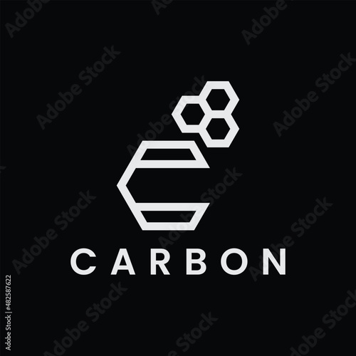 letter C carbon logo design