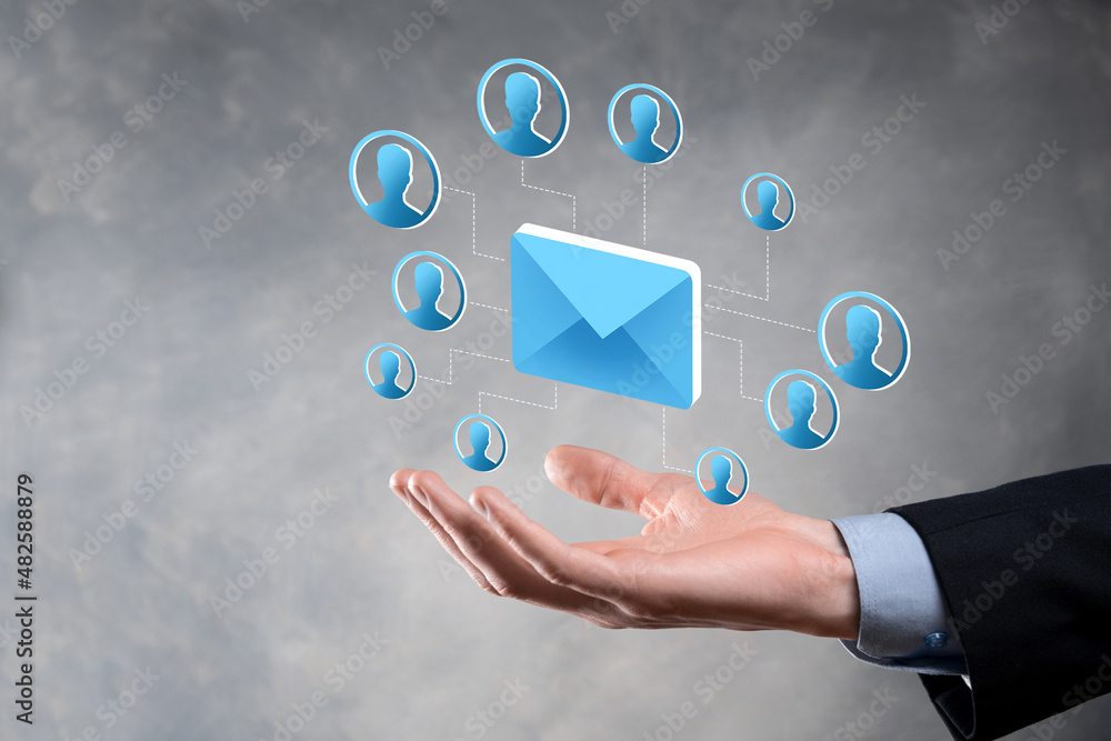 Email and user icon,sign,symbol marketing or newsletter concept, diagram.Sending email.Bulk mail.Email and sms marketing concept. Scheme of direct sales in business. List of clients for mailing. Email and user icon,sign,symbol marketing or newsletter concept, diagram.Sending email.Bulk mail.Email and sms marketing concept. Scheme of direct sales in business. List of clients for mailing.