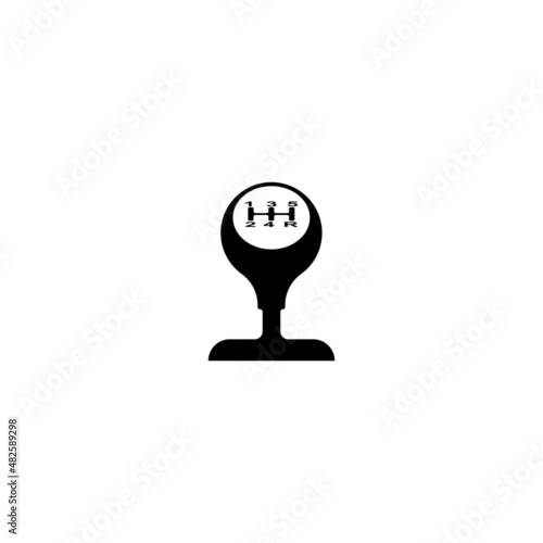 Gear box icon, stick shift template vector illustration