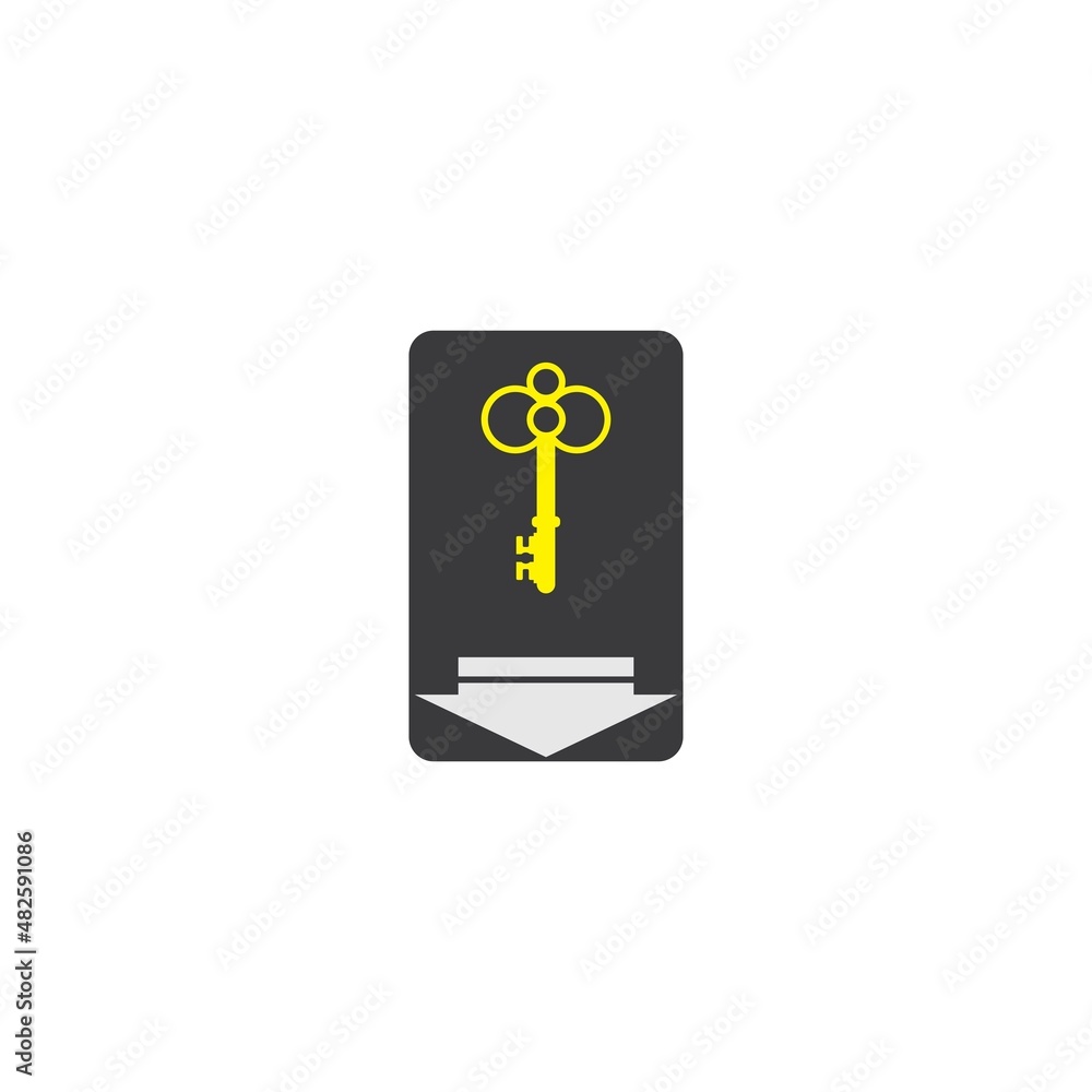 Key vector icon illustration template Key vector icon illustration template