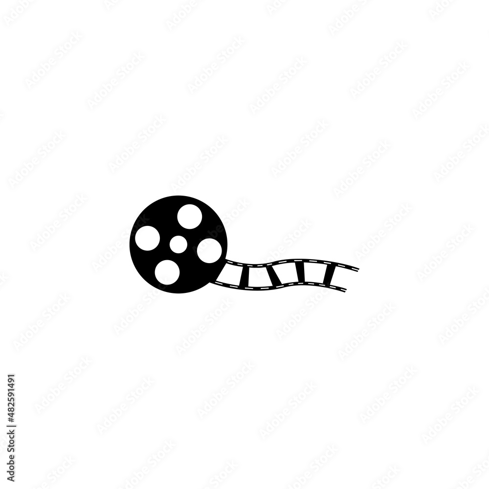 Roll film logo template vector icon illustration Roll film logo template vector icon illustration
