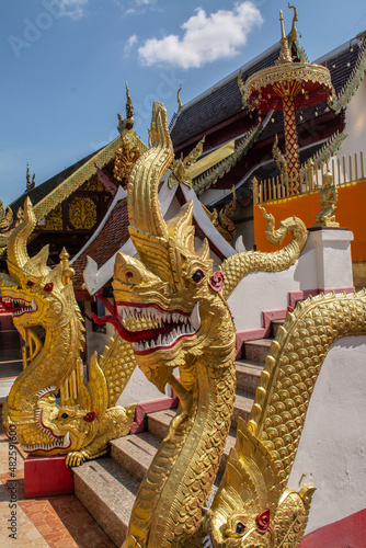 Within Wat Phra That Doi Kham is a Buddhist temple in Chiang Mai province northern of Thailand.