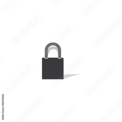 Padlock logo template vector icon illustration