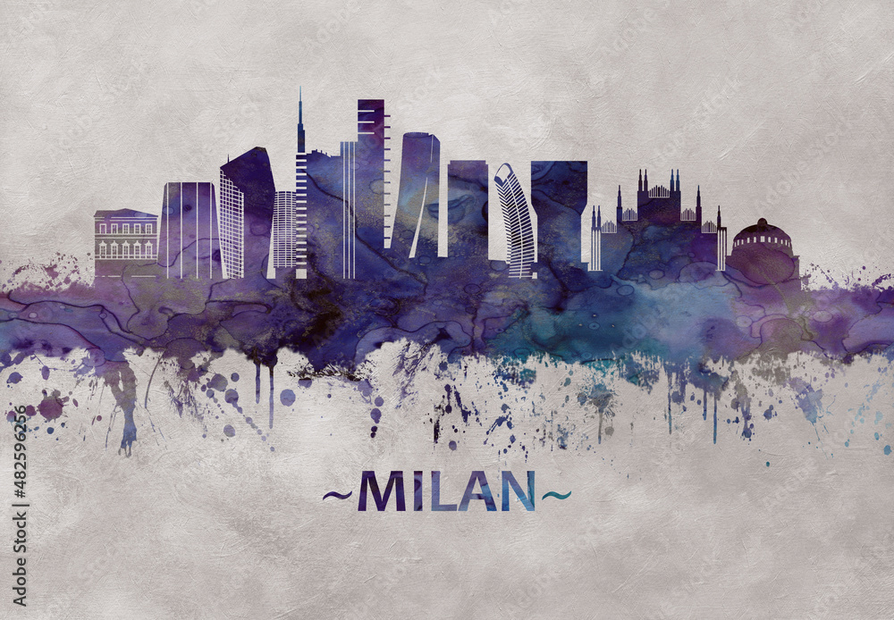 Fototapeta premium Milan Italy skyline