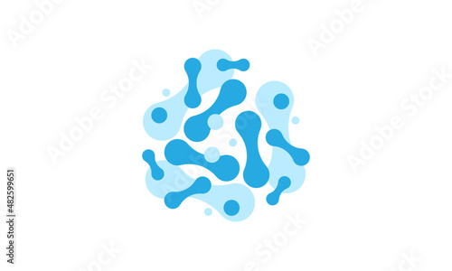 probiotics flat icon. Bacteria logo. Concept of healthy nutrition. vector illustration design isolated