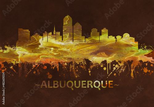 Albuquerque New Mexico Black and Gold