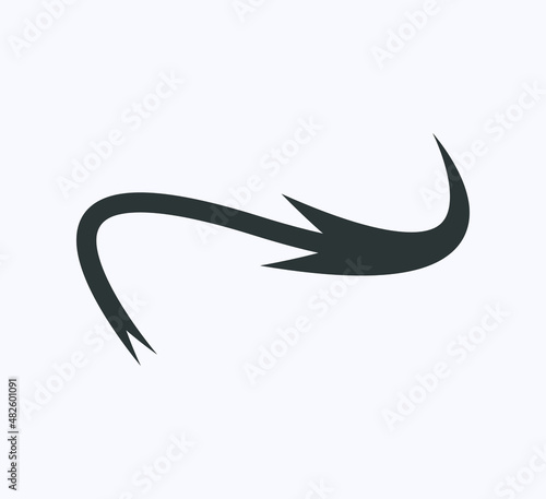 arrow symbol for website or web template. arrow icon vector on white background
