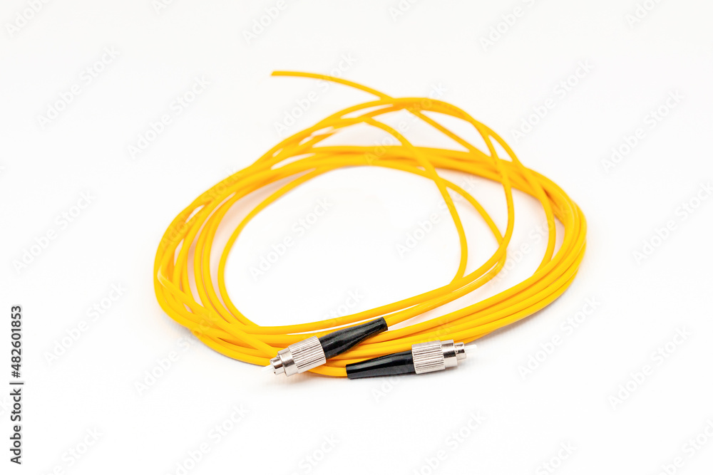 Fiber optic cables isolated on white background Fiber optic cables isolated on white background