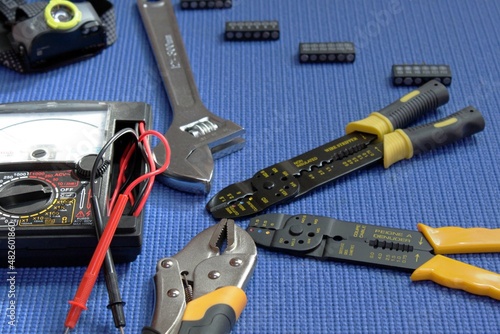 tool kit, repair, home repair, hand tool for electricians 