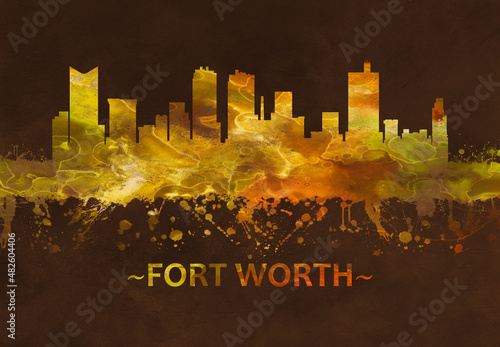 Fort Worth Texas Black and Gold