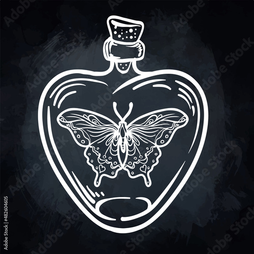 Gypsy Love: Set of Ornamental Boho Style Elements. Vector illustration. Tatto...