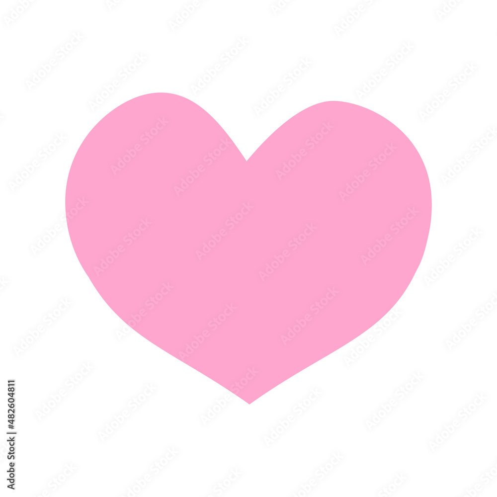 Vector hand drawn doodle sketch pink heart isolated on white background Vector hand drawn doodle sketch pink heart isolated on white background