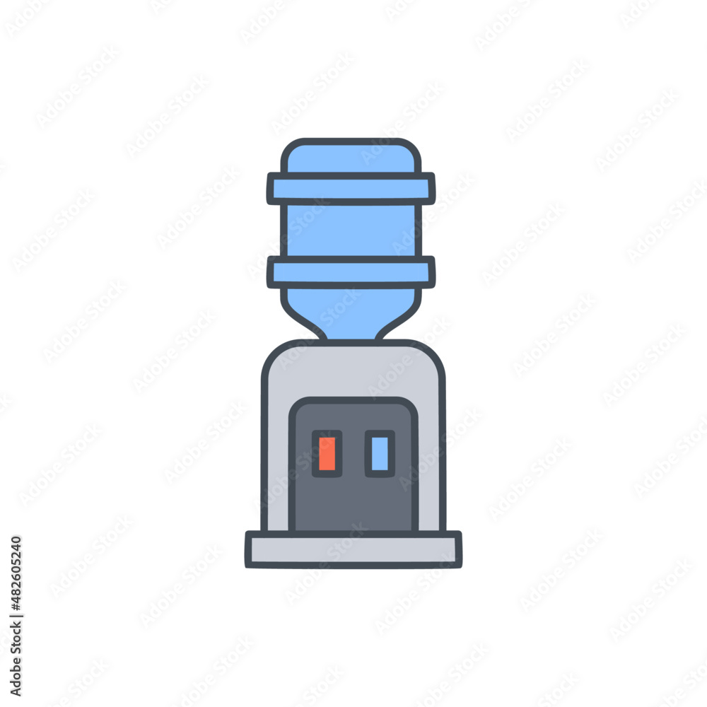 water dispenser Icon in color icon, isolated on white background water dispenser Icon in color icon, isolated on white background